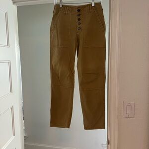 Womens Anthropologie sz 29 Button-Fly Pants the wanderer mustard yellow